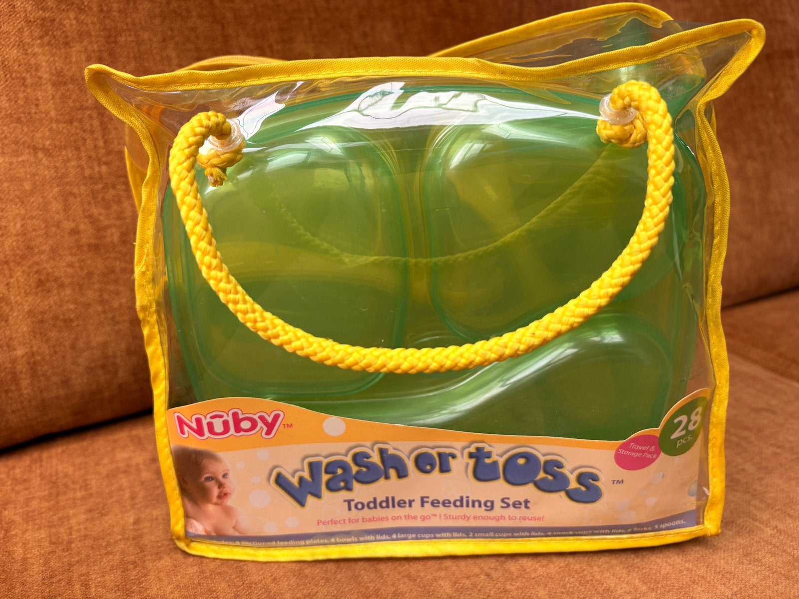 Nûby Wash or Toss Toddler Feeding Set - 28-delig picknickset, Ophalen of Verzenden, Nieuw