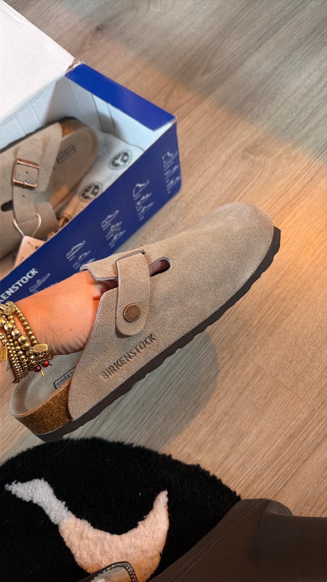 Birkenstock boston Gray maat 37, Kleding | Heren, Ophalen of Verzenden, Zo goed als nieuw, Zwart, Sandalen