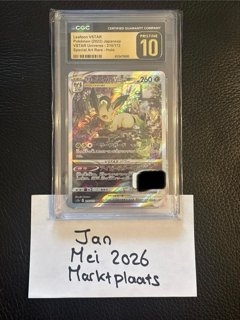 Leafeon VSTAR Pokémon Kaart CGC Pristine 10 Japans, Ophalen of Verzenden, Nieuw