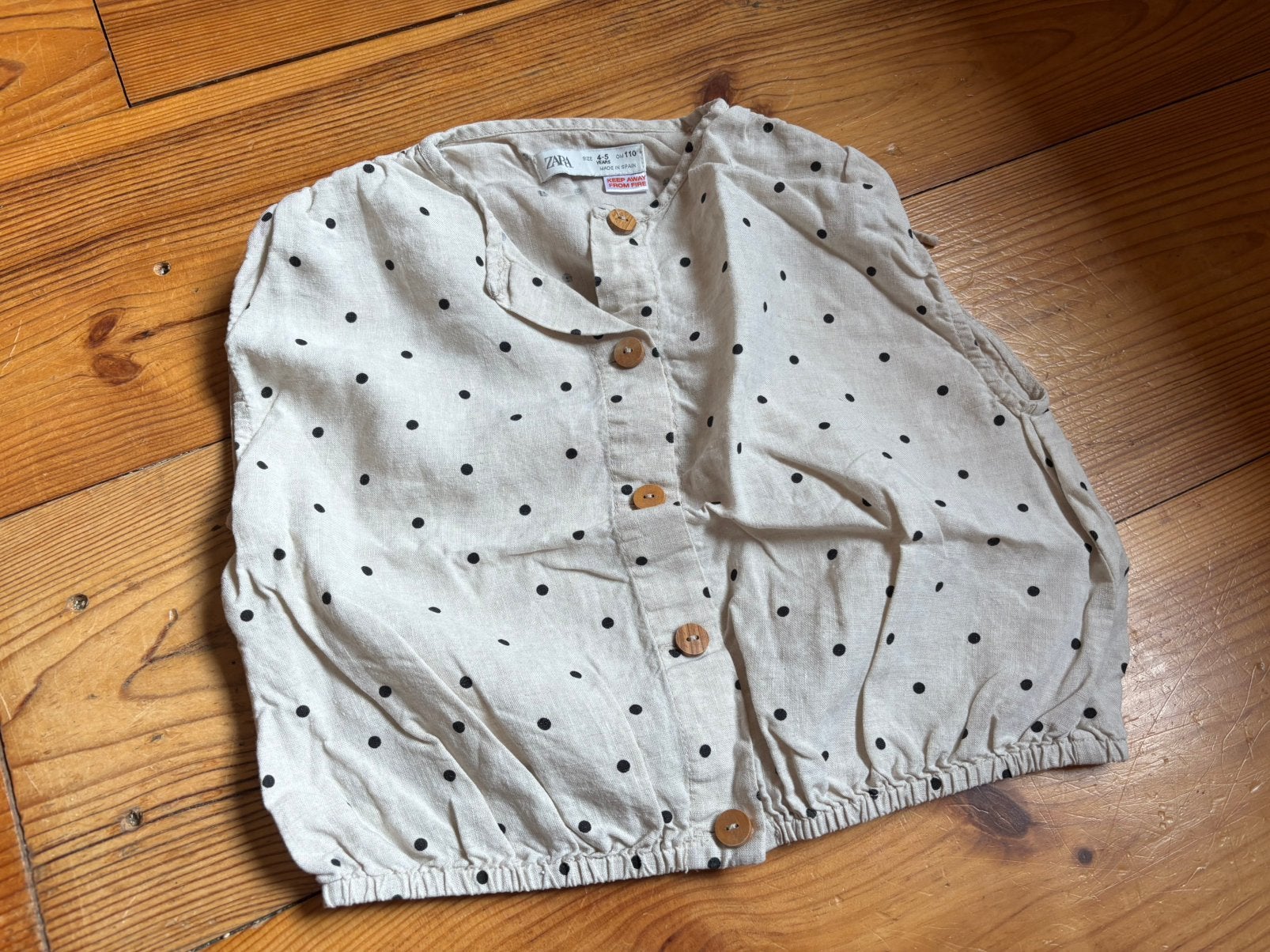 Mooie Zara linnen blouse mt 110 zgan, Ophalen of Verzenden, Zo goed als nieuw, Meisje, Overhemd of Blouse