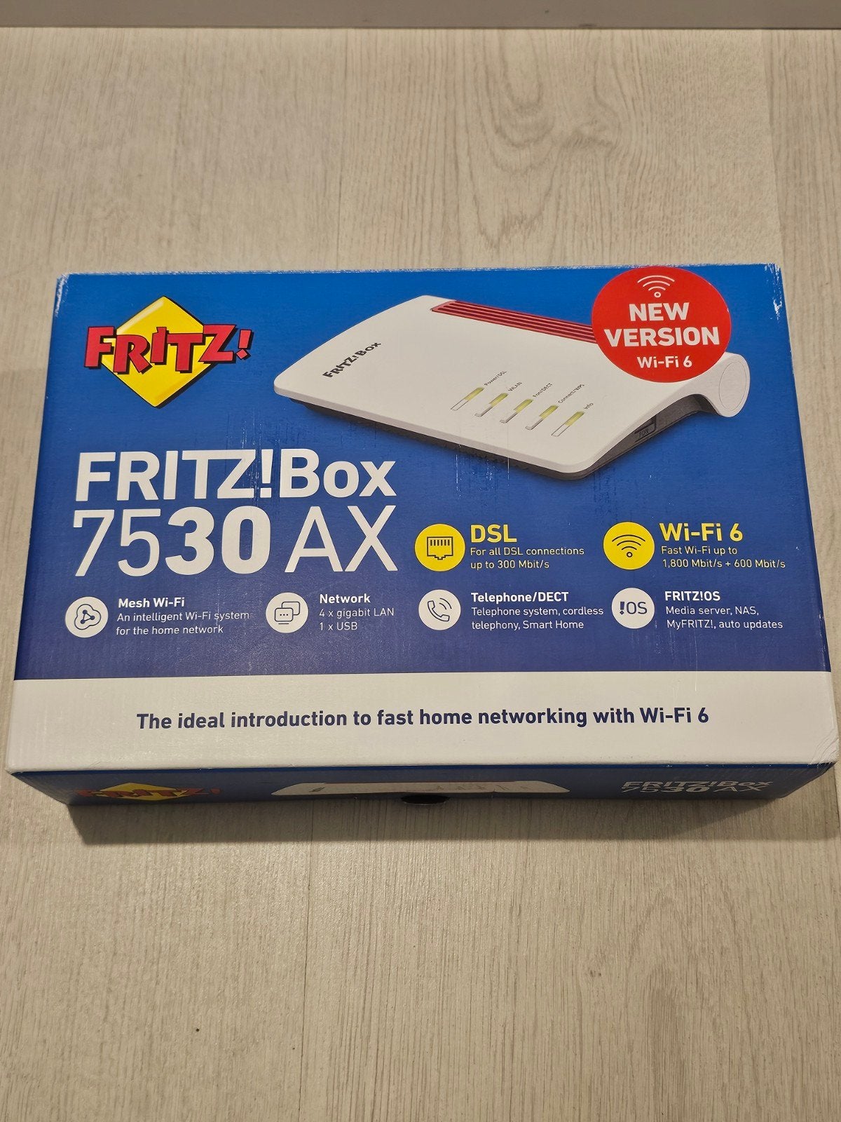 FRITZ!Box 7530 AX - DSL Wi-Fi 6 Router, Computers en Software, Routers en Modems, Verzenden, Nieuw, Router met modem, Fritz!Box (FritzBox)