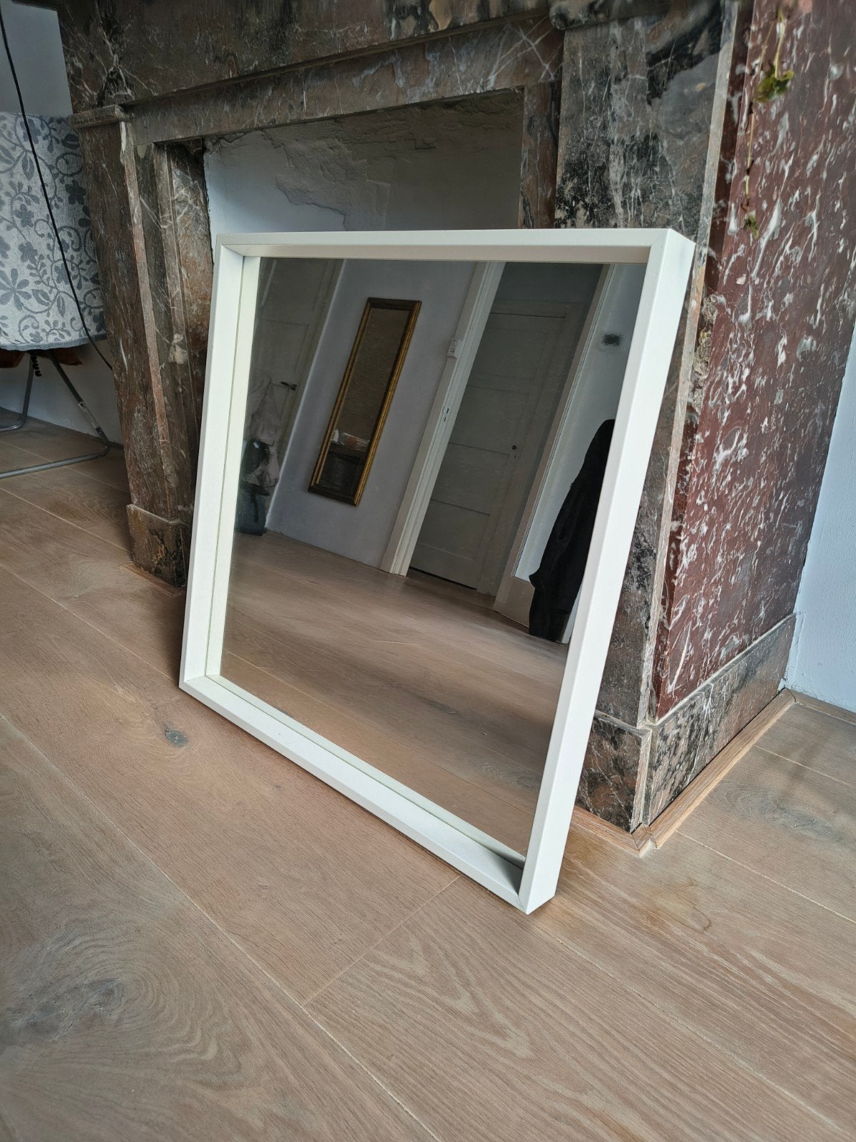 IKEA NISSSEDAL spiegel - 65x65 cm, Ophalen, Gebruikt, Vierkant, Minder dan 100 cm