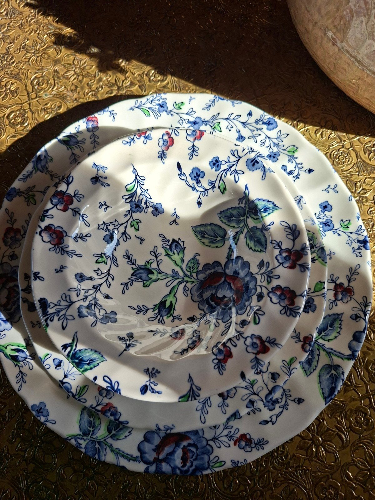 Johnson Brothers Rose Chintz Blue serviesdelen, Huis en Inrichting, Gebruikt, Overige merken, Vintage, Ophalen of Verzenden