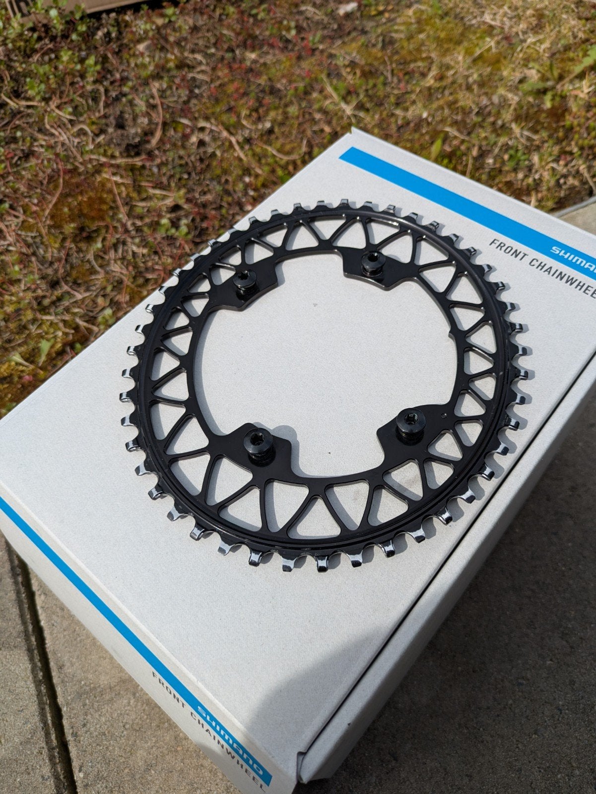 Road/Gravel ovaal kettingblad voor 1x setup, Crankstel of Pedalen, Ophalen of Verzenden, Zo goed als nieuw, Absolute Black