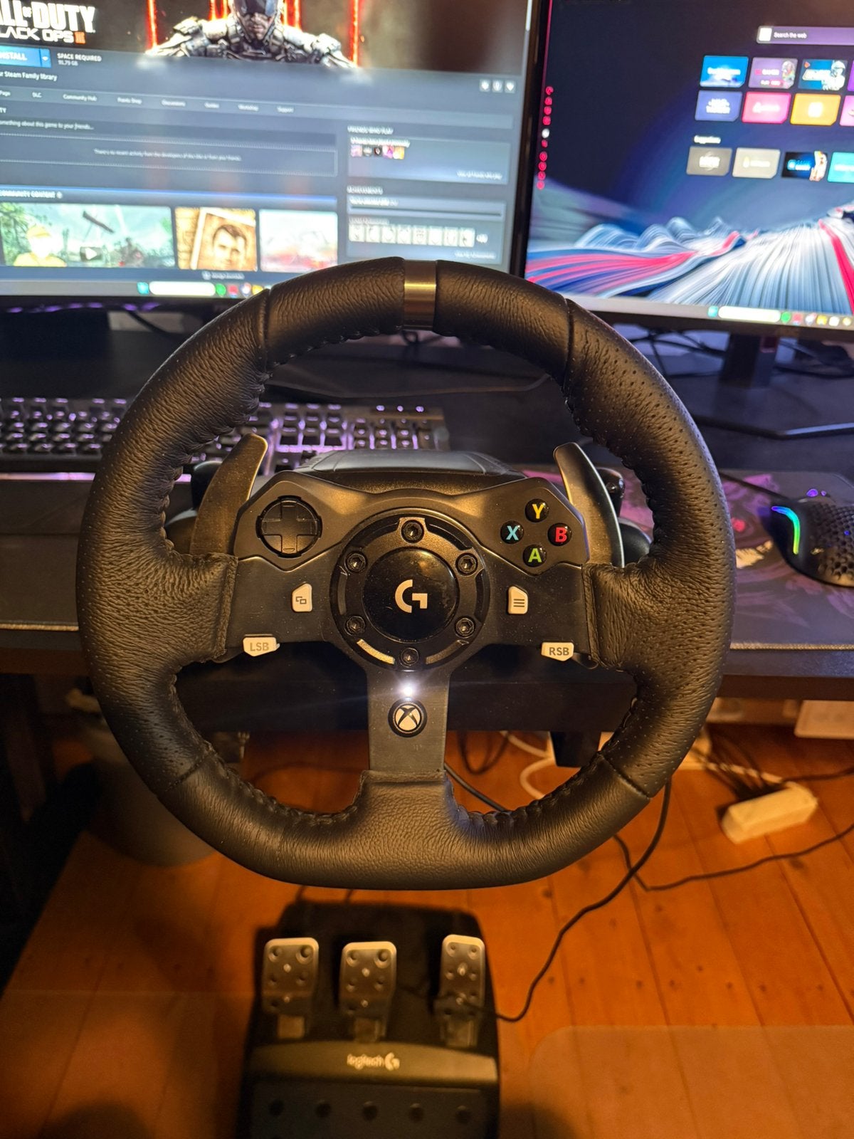 G920 gaming stuur (xbox / pc) met pedalen en schakelpook, Spelcomputers en Games, Ophalen of Verzenden, Zo goed als nieuw, Stuurtje of Sportattribuut