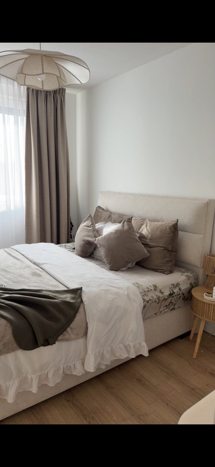 Boxspring beige, Ophalen, Gebruikt, Beige, Tweepersoons