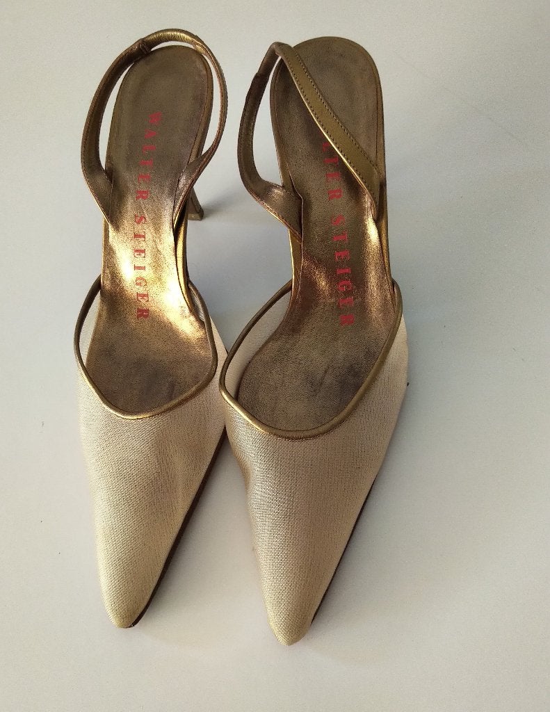 Walter Steiger NY Chique gouden dames pumps, Kleding | Dames, Ophalen, Pumps, Overige kleuren, Gedragen