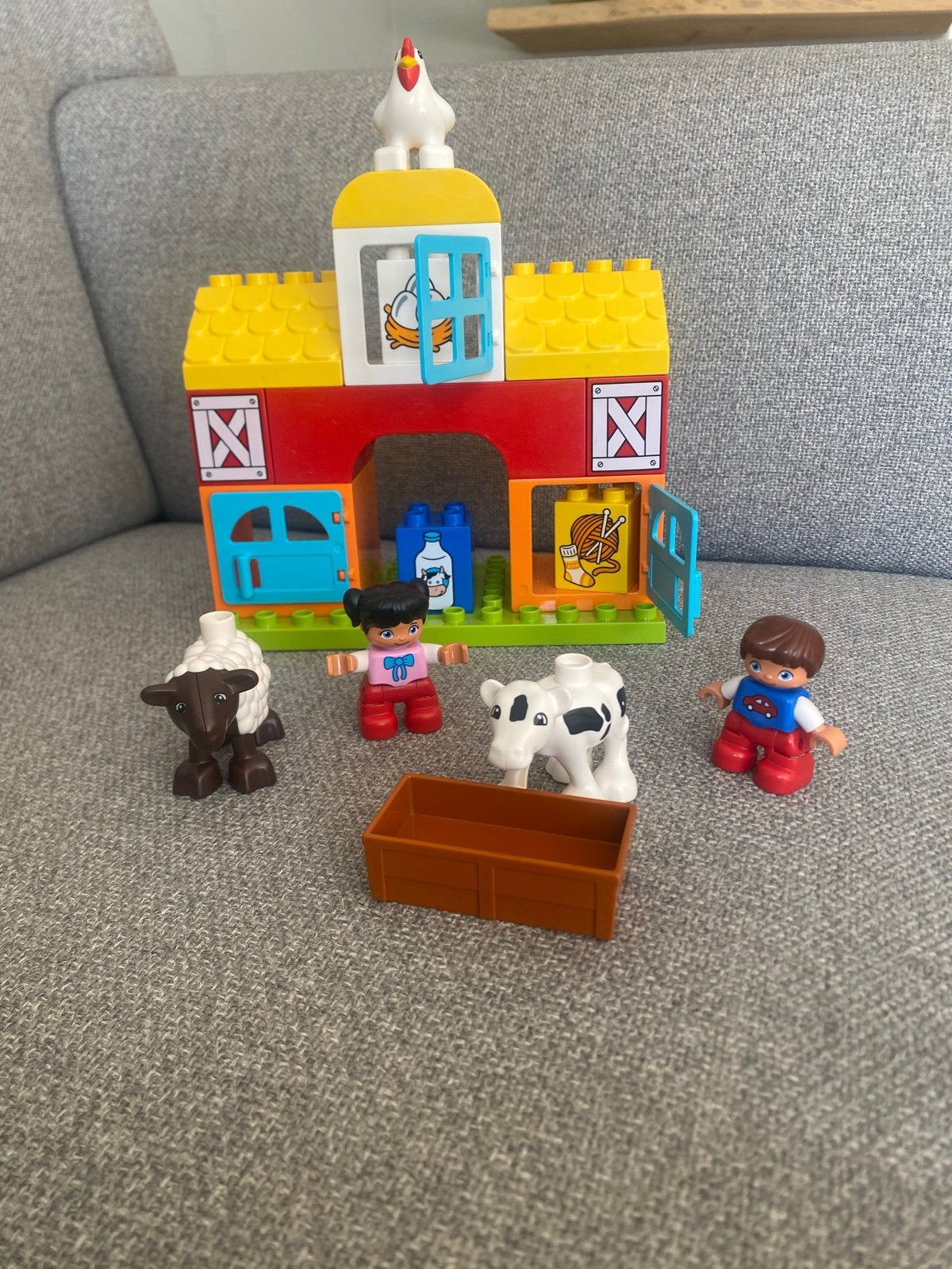 LEGO Duplo Boerderij, Schoolbussen, Sleepwagen en Speeltuin, Ophalen, Gebruikt, Overige merken