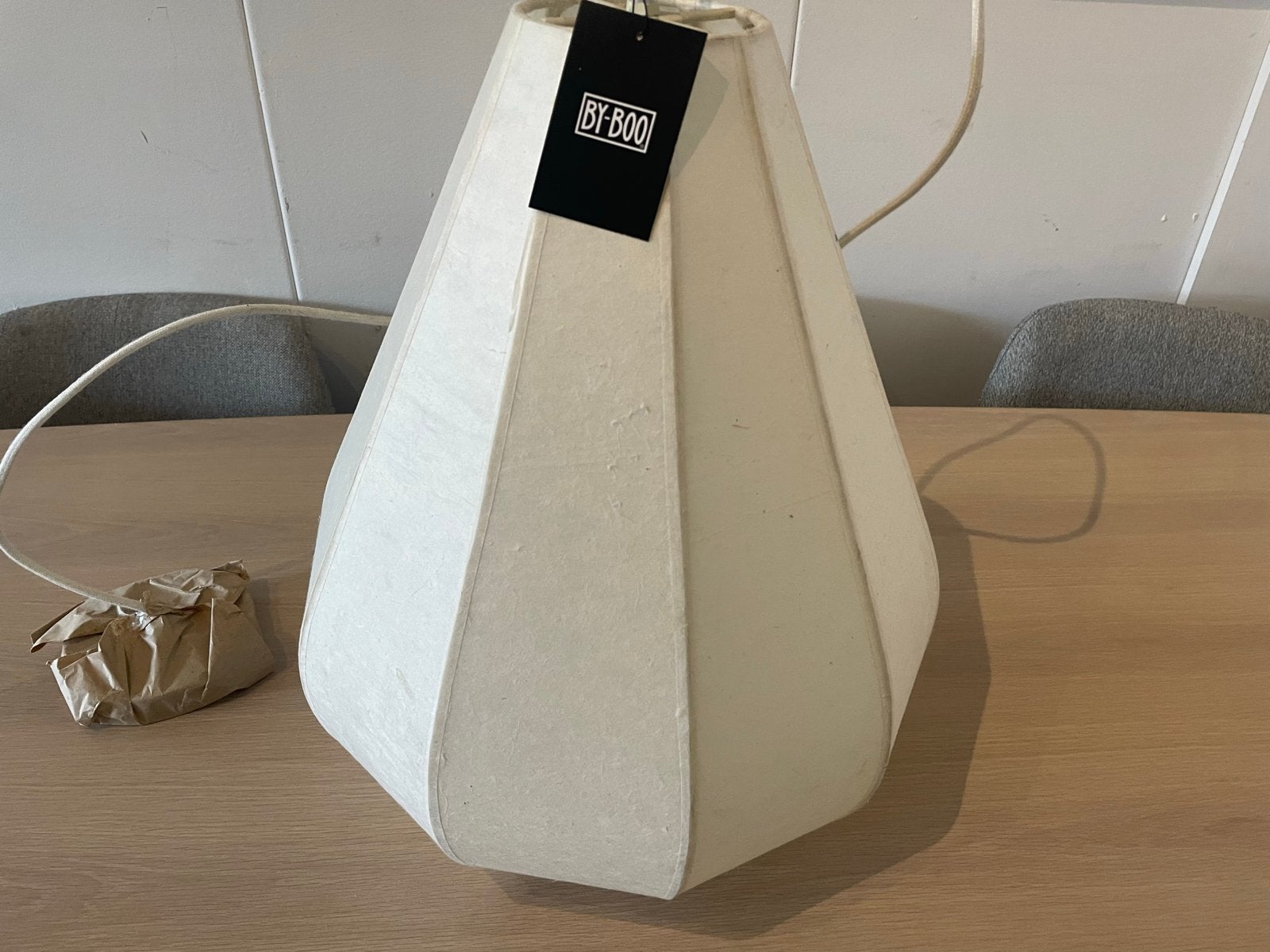 Hanglamp Oto 2 - Stijlvolle Papieren Lamp (40x47 cm), Natuurlijk materiaal, Nieuw, E27 (groot), D