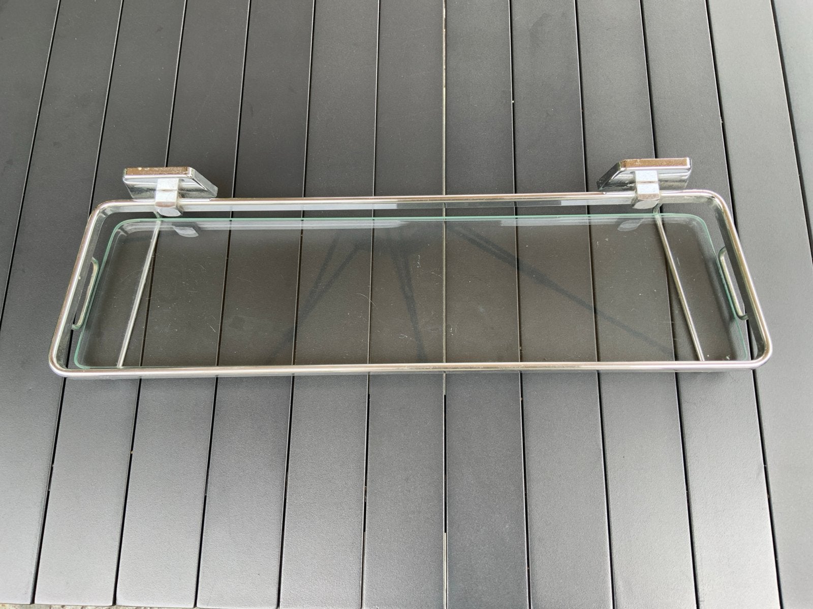 Planchet voor badkamer of toilet, Ophalen of Verzenden, Gebruikt, Zilver, Overige typen