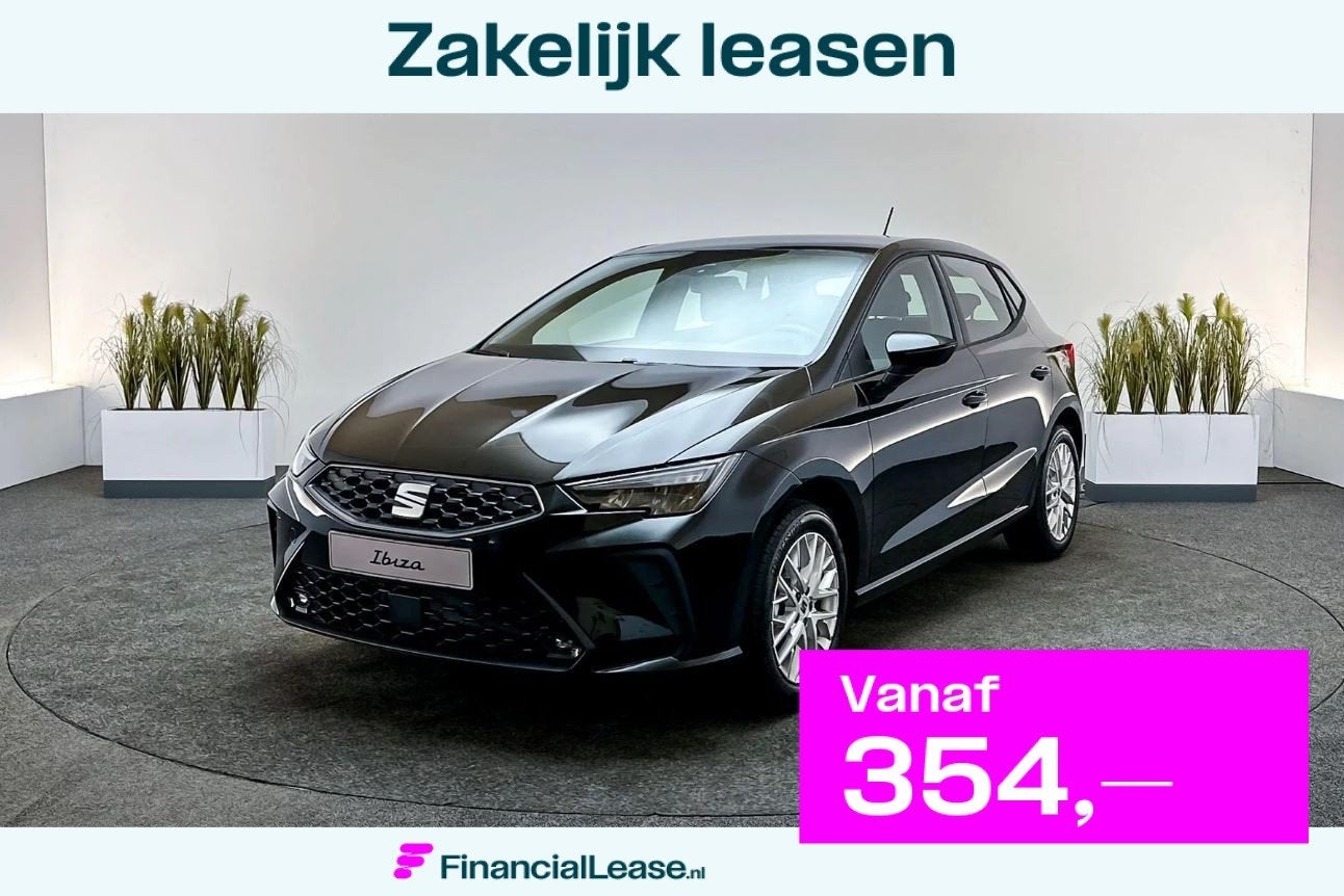 SEAT Ibiza 1.0 EcoTSI Style, Voorwielaandrijving, Stof, Zwart, Bedrijf