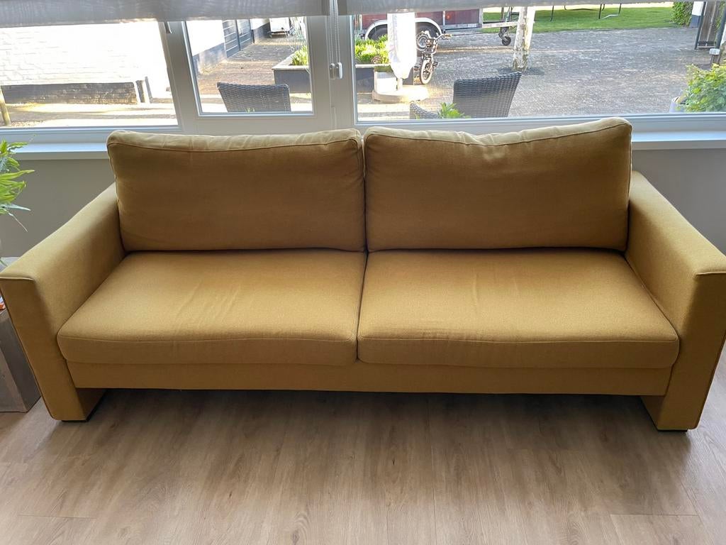 Okergele bank, Ophalen, Gebruikt, 75 tot 100 cm, Rechte bank