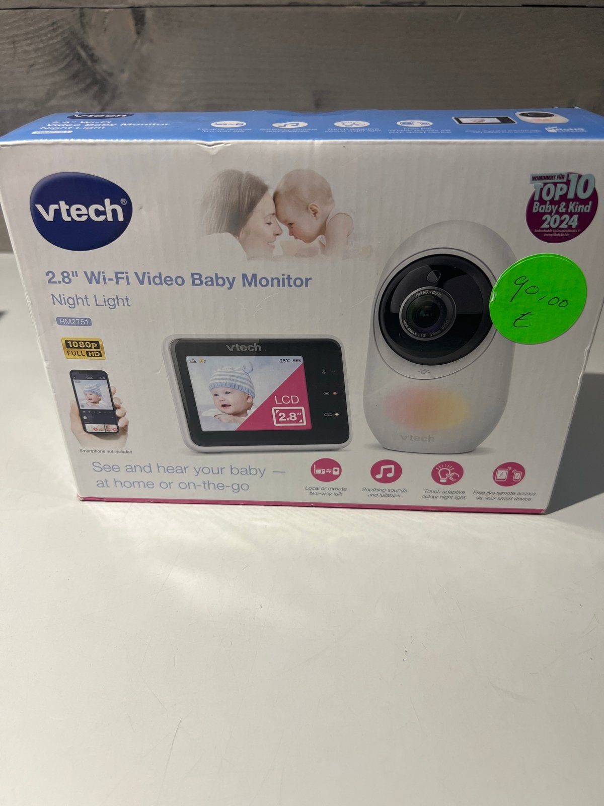 Vtech 2.8" Wi-Fi Video Babyfoon RM2751 met Nachtlampje, N, Camera, N, Ophalen of Verzenden