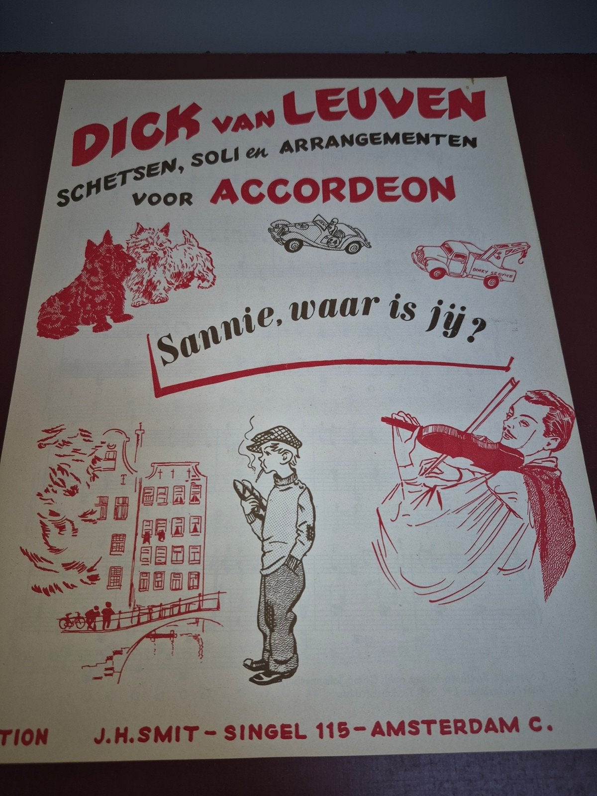 Dick van Leuven - Sannie, waar is jij? Accordeon bladmuziek, Muziek en Instrumenten, Bladmuziek, Ophalen of Verzenden