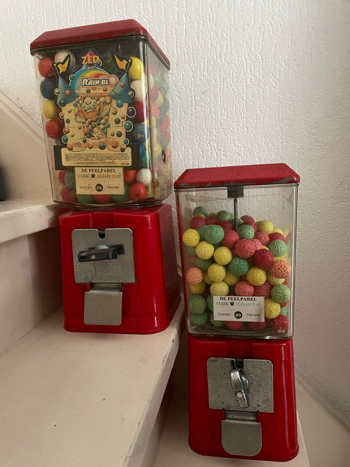 Vintage kauwgomballenautomaten - Set van 2, Ophalen of Verzenden, Gebruikt