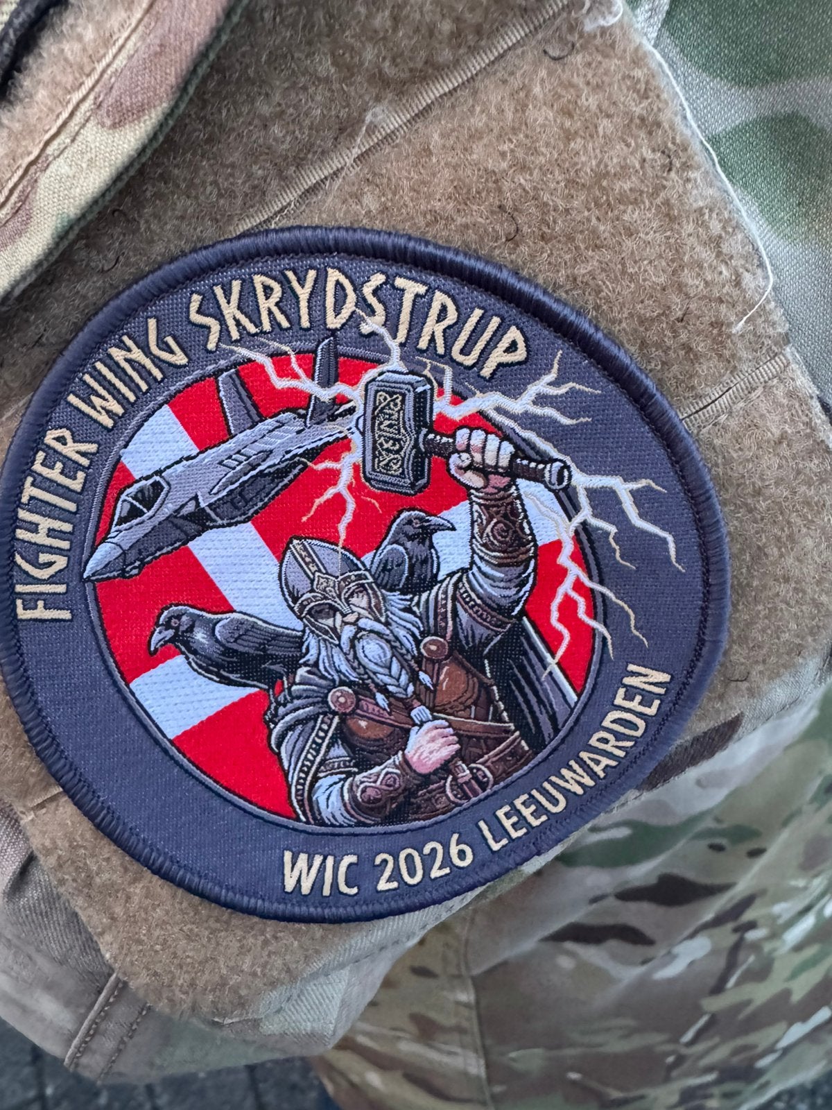 WIC 2026 Fighter Wing Skrydstrup, Ophalen of Verzenden, Luchtmacht, Nederland, Embleem of Badge