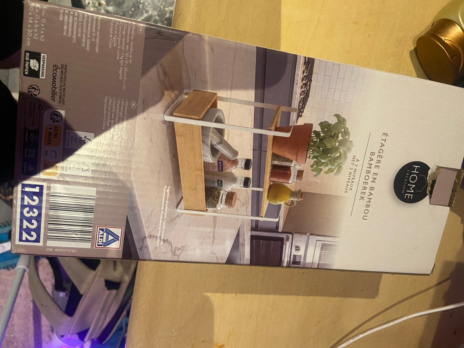 Nieuw in doos! Bamboe keukenrekje - Home Creation, Ophalen, Overige typen, Hout, Nieuw