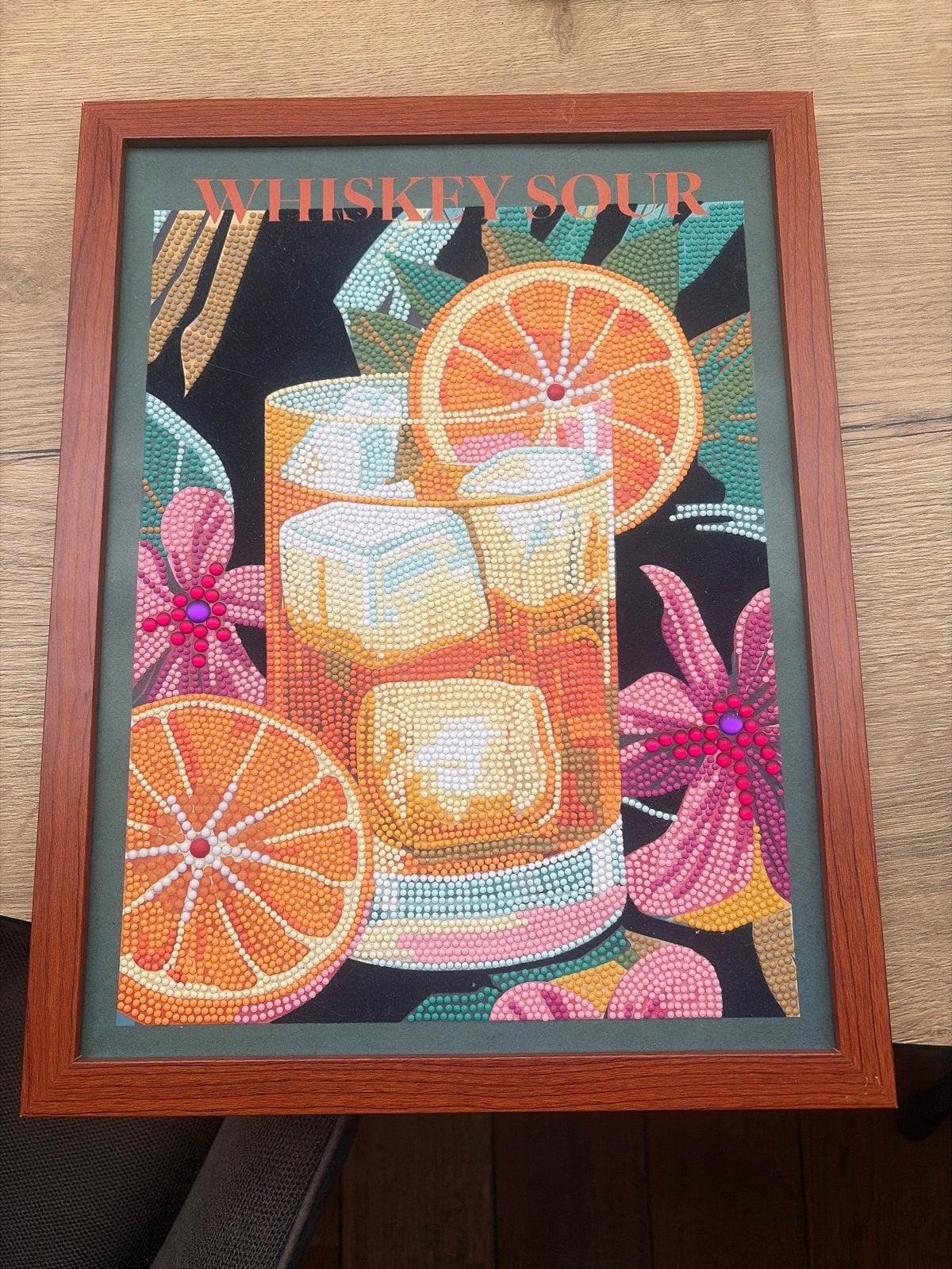 Whiskey Sour Cocktail Kunstprint Ingelijst, Antiek en Kunst, Kunst | Schilderijen | Klassiek, Overige stijlen, Ophalen of Verzenden