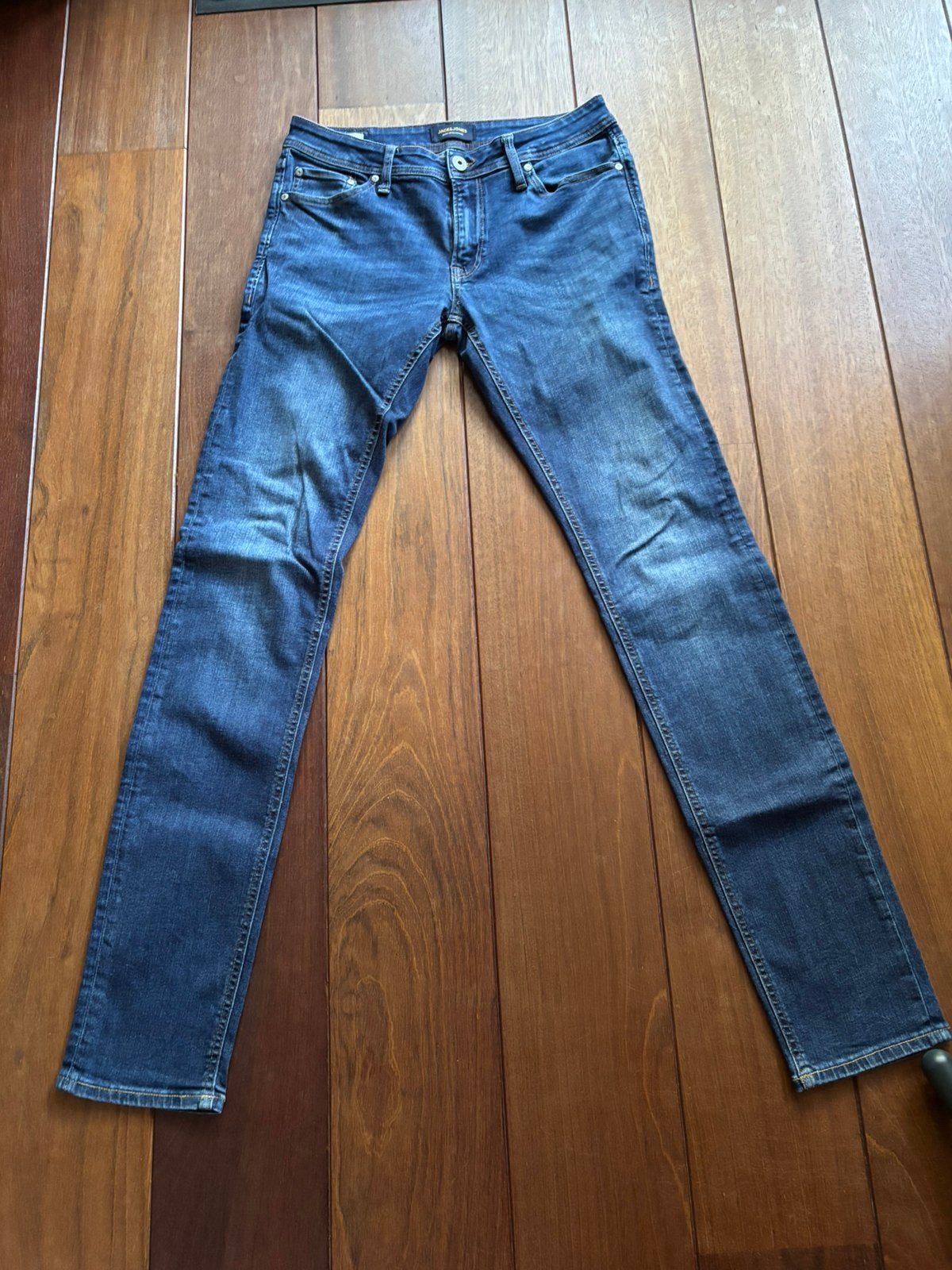 Jack &Jones spijkerbroek 31/36 skinny, Ophalen, Zo goed als nieuw, Blauw, W32 (confectie 46) of kleiner