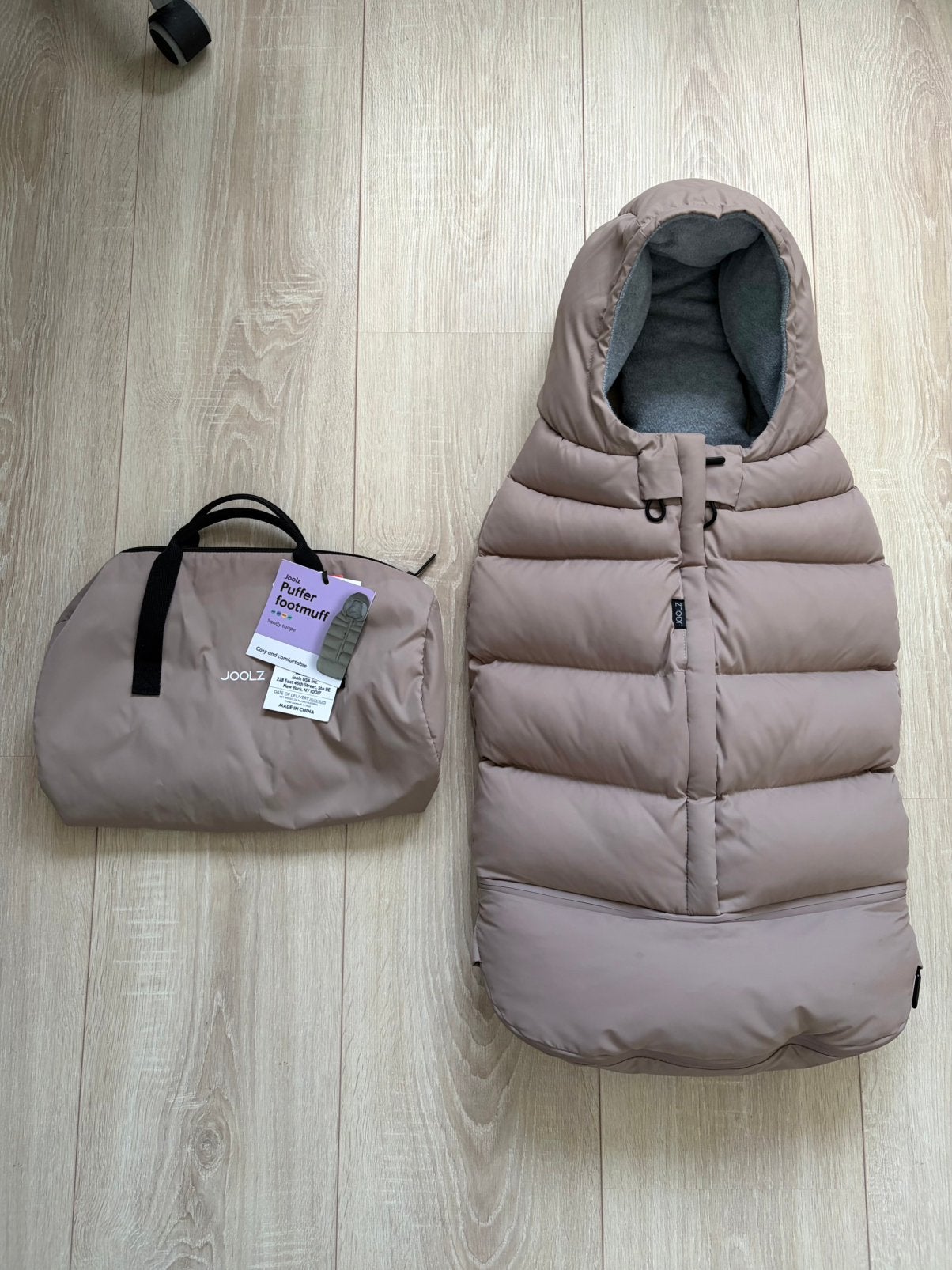 Joolz Puffer Footmuff voetenzak Sandy Taupe, Ophalen of Verzenden, Zo goed als nieuw, Overige merken