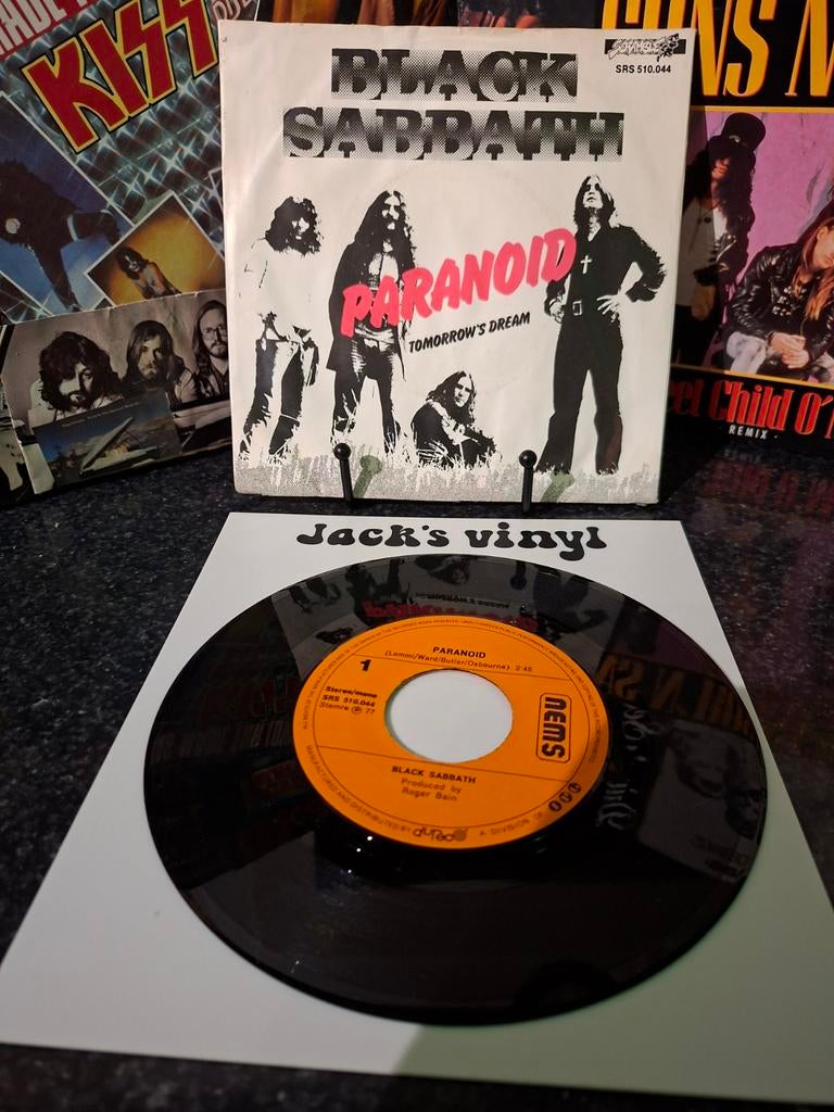 Black Sabbath - Paranoid / Tomorrow's Dream 7" Vinyl 1977, Cd's en Dvd's, Vinyl | Rock, Ophalen of Verzenden, Gebruikt, Overige formaten