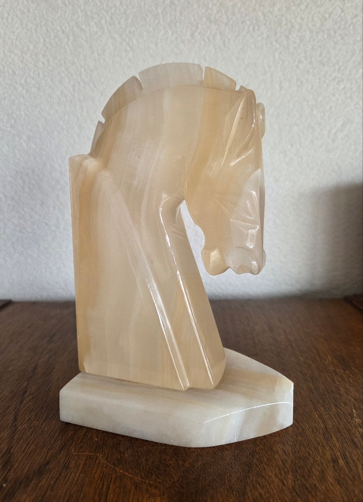 Vintage Onyx paardenkop boekensteun / sculptuur – Artimonte, Ophalen
