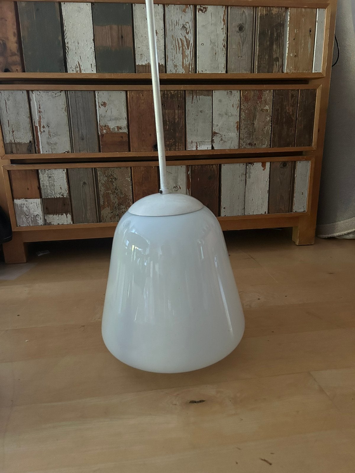 Grote opaline melkglas schoollamp art deco lamp bauhaus, Ophalen of Verzenden, Gebruikt, Glas, Bauhaus gispen friso kramer jaren 30