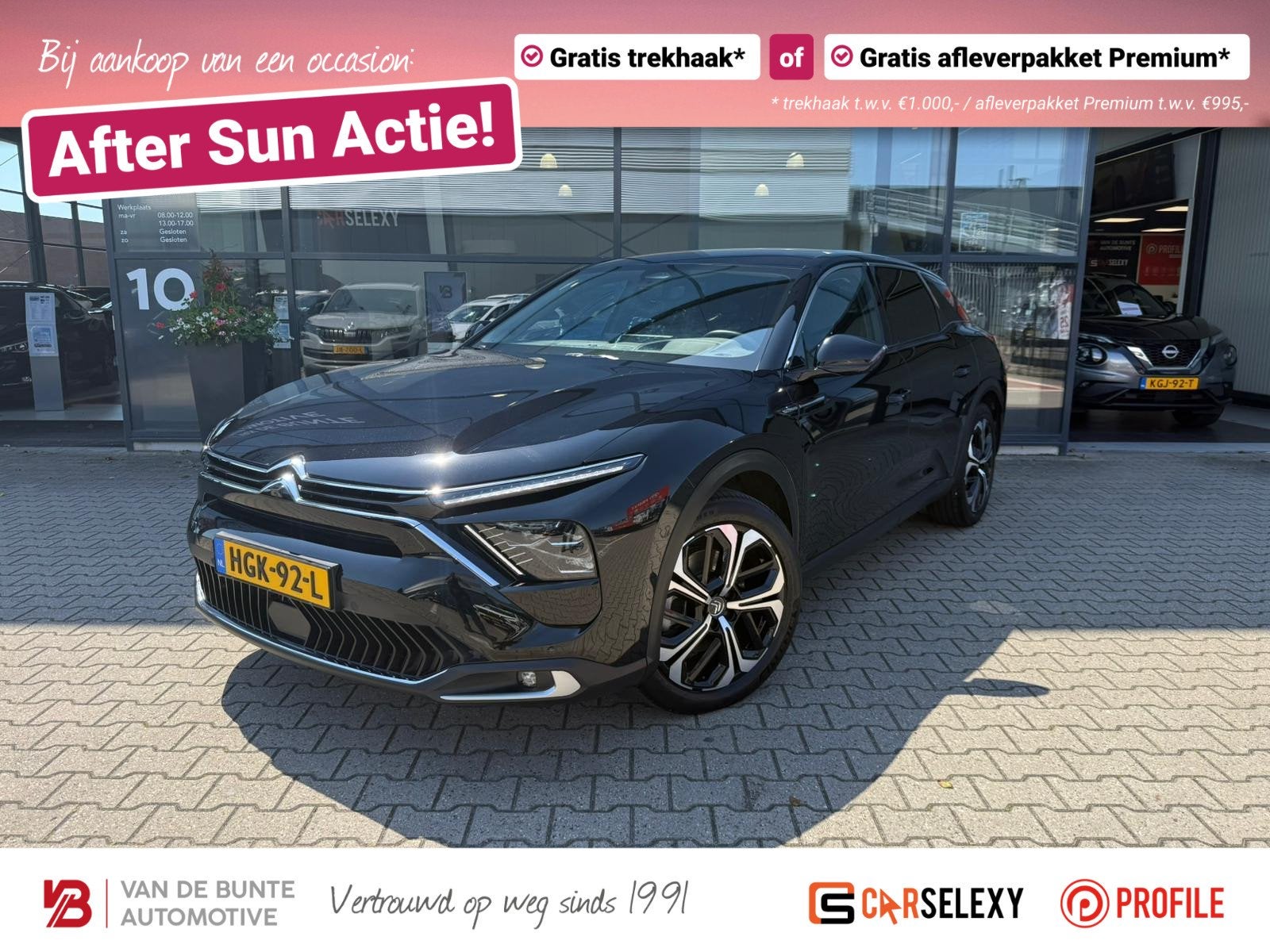 Citroen C5 X 1.6 Plug-in Hybrid 225 Shine *ACC & 360 Camera*, Auto's, Gebruikt, 4 cilinders, Zwart, Hybride Elektrisch/Benzine