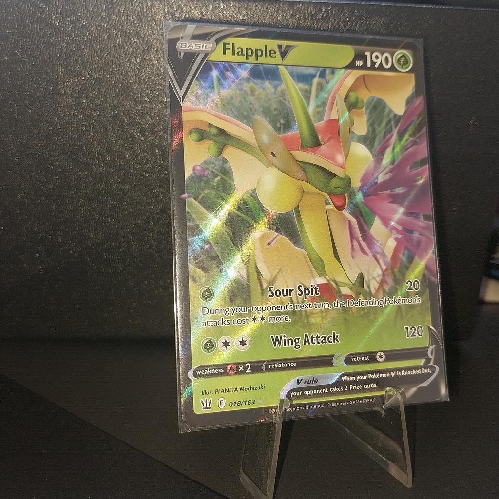Pokémon Flapple V (018/163) - Battle Styles Kaart, Ophalen of Verzenden, Zo goed als nieuw, Losse kaart, Foil