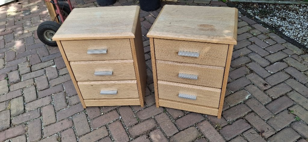 Eiken lade kastjes, Huis en Inrichting, Kasten | Ladekasten, Ophalen, Minder dan 50 cm, Gebruikt, 1 of 2 laden