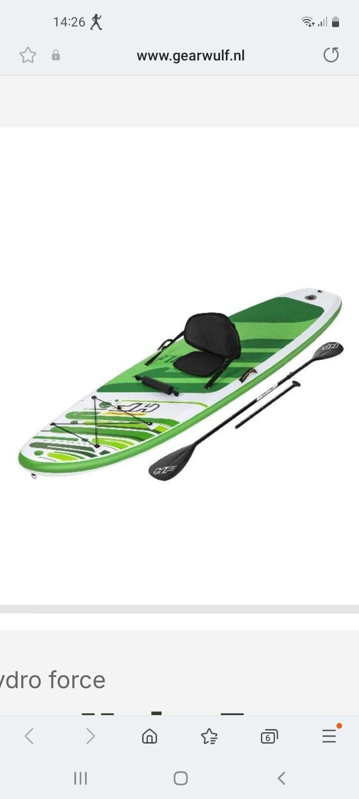 Bestway Hydro-Force Freesoul Tech SUP Board Set, Ophalen, Zo goed als nieuw, SUP-boards