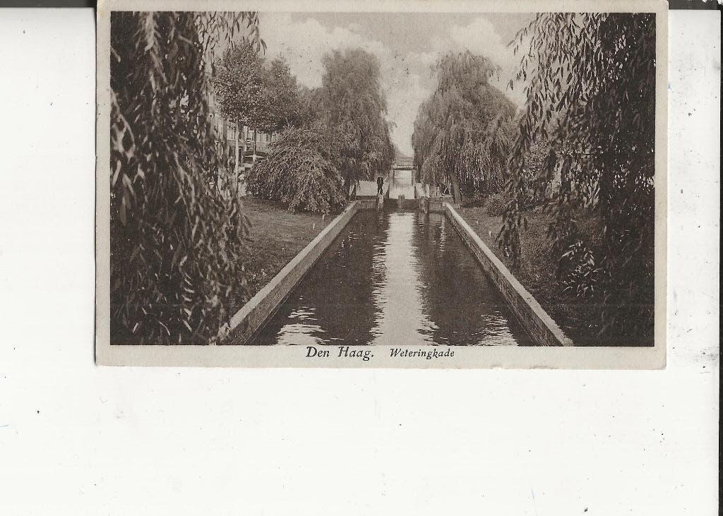 Den Haag Weteringkade met sluisje A Klitzsch 6-10-1932, Ophalen of Verzenden, 1920 tot 1940, Gelopen, Zuid-Holland