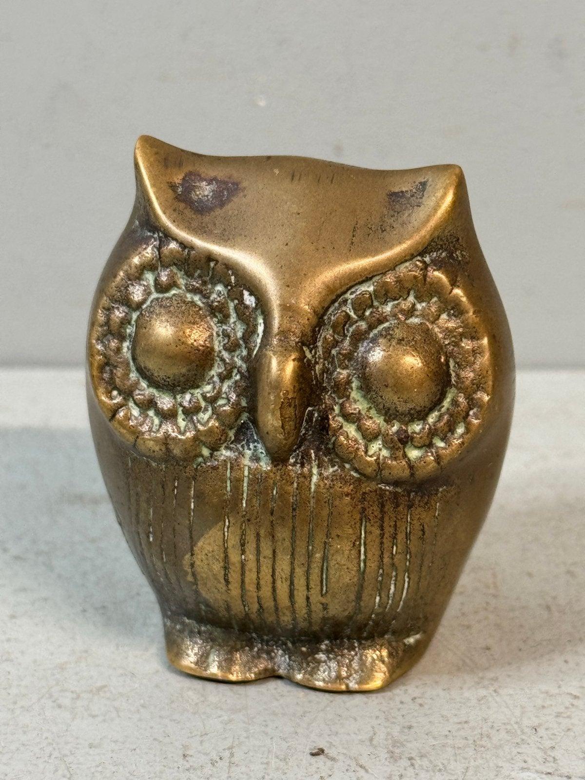 Vintage Bronzen Uil Beeldje - Decoratief, Ophalen of Verzenden, Brons