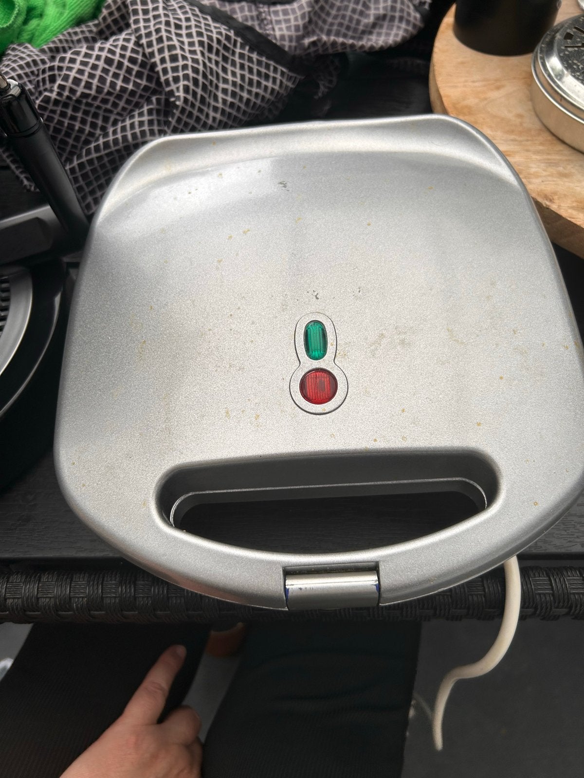 Zilveren tosti-ijzer / grillapparaat, Ophalen of Verzenden, Gebruikt