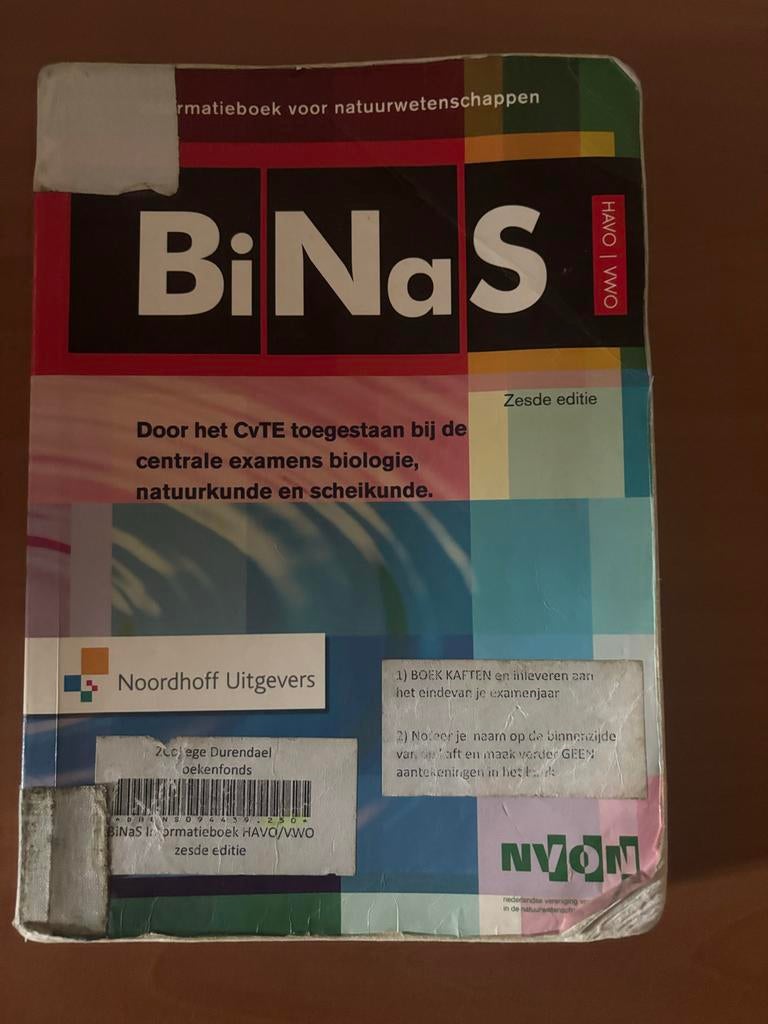 BiNaS HAVO/VWO zesde editie, Boeken, Ophalen of Verzenden, Gelezen, HAVO, Overige vakken