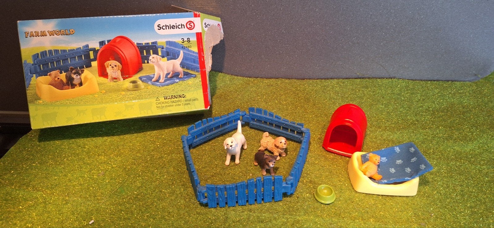 schleich 42480 honden Farm world, Ophalen of Verzenden, Zo goed als nieuw