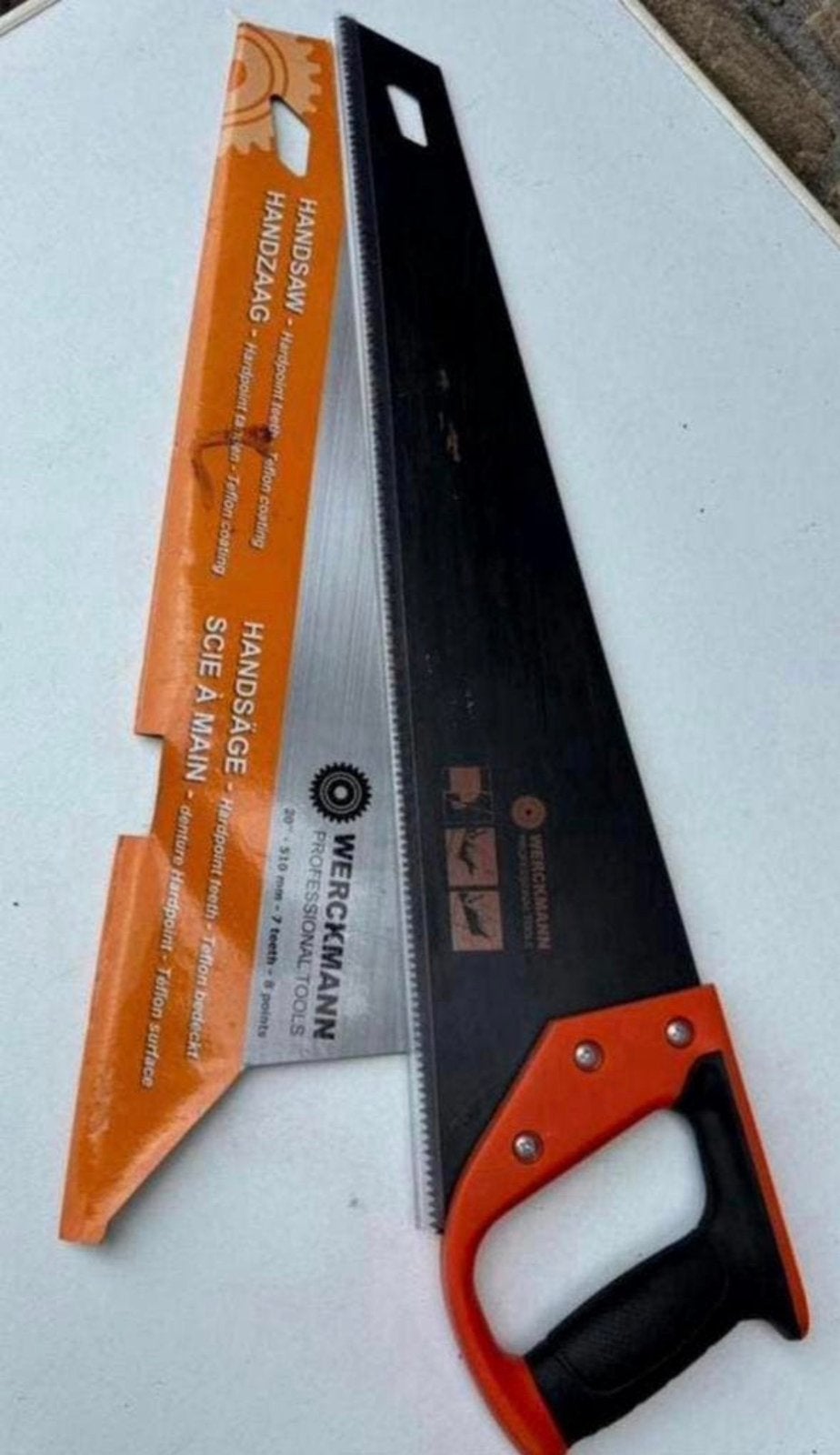 Werckmann handzaag 20” - 510 mm - 7 teeth - 8-points, Tuin en Terras, Ophalen of Verzenden, Zo goed als nieuw, Handzaag