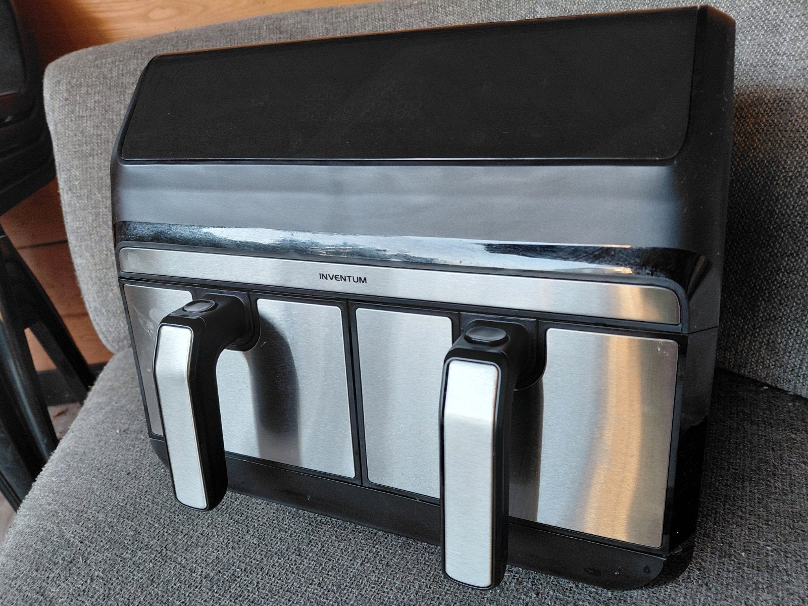 Inventum GF800HLD Dubbele Heteluchtfriteuse Airfryer, Ophalen of Verzenden, Zo goed als nieuw, Airfryer, 1500 gram of meer