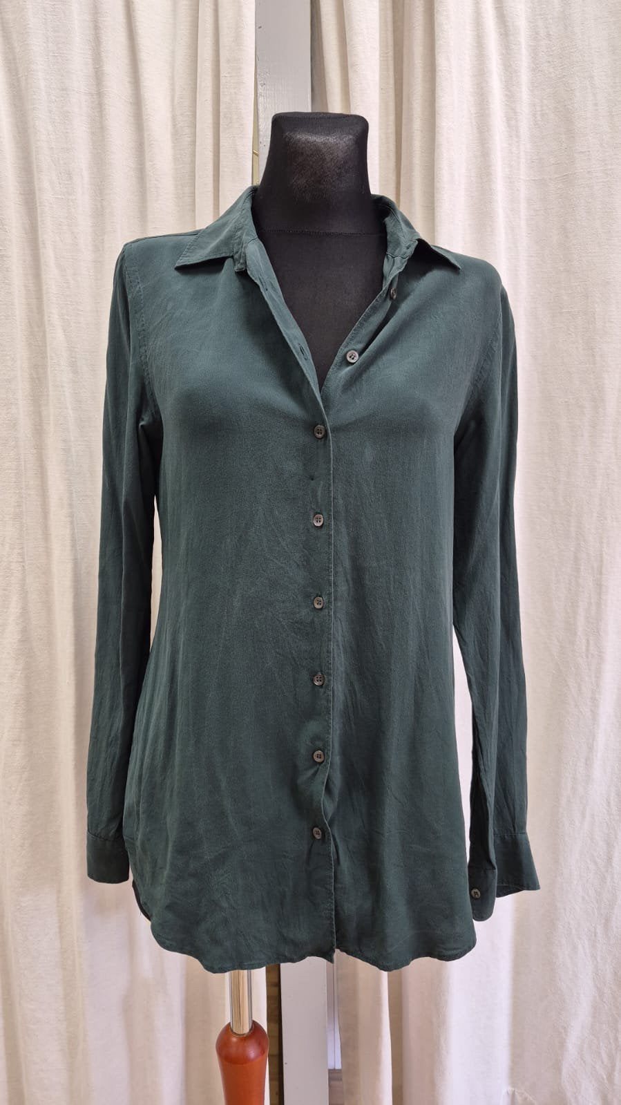 Aspesi blouse maat S zijde, Ophalen of Verzenden, Zo goed als nieuw, Maat 36 (S), Groen