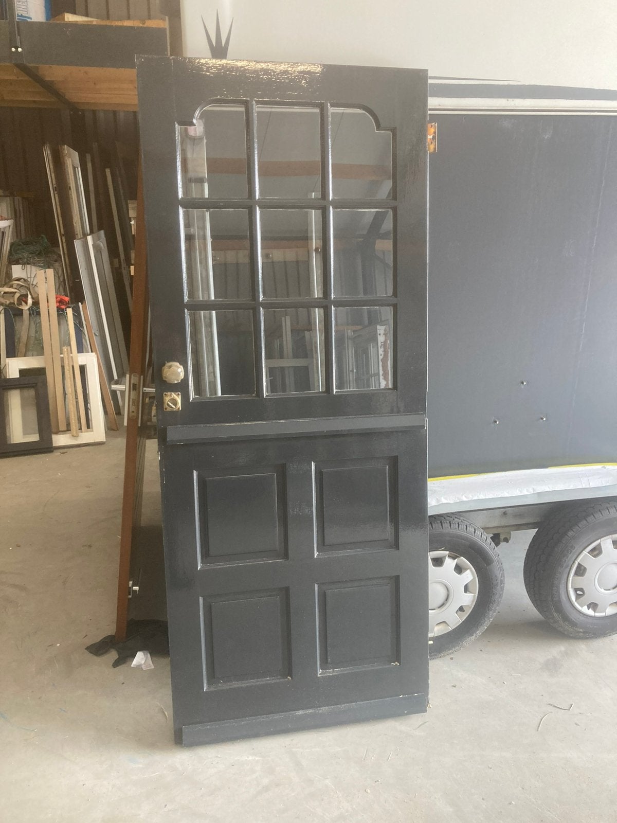Hardhouten voordeur 88*2115, Tuin en Terras, Schuttingen, Zo goed als nieuw, Hout, 1 tot 2 meter, Minder dan 3 meter, Ophalen