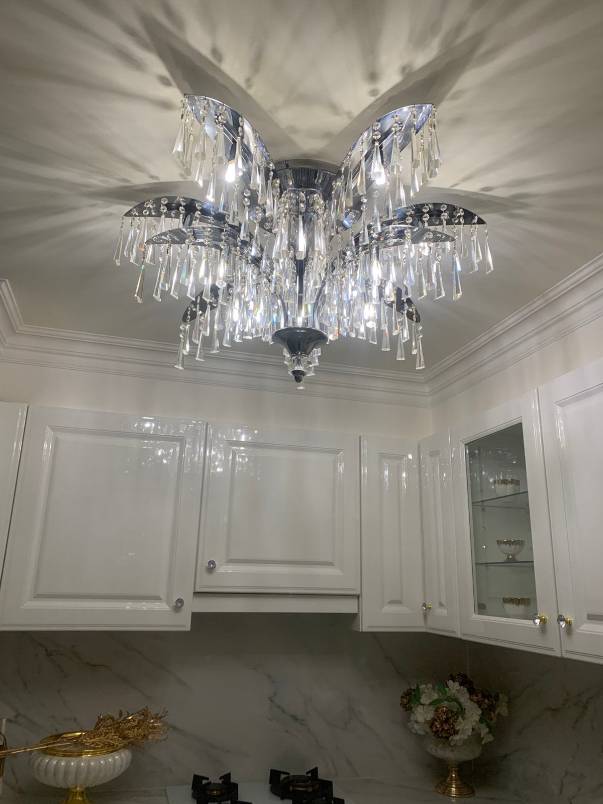 Twee palm lampen swarovski, Ophalen, Zo goed als nieuw