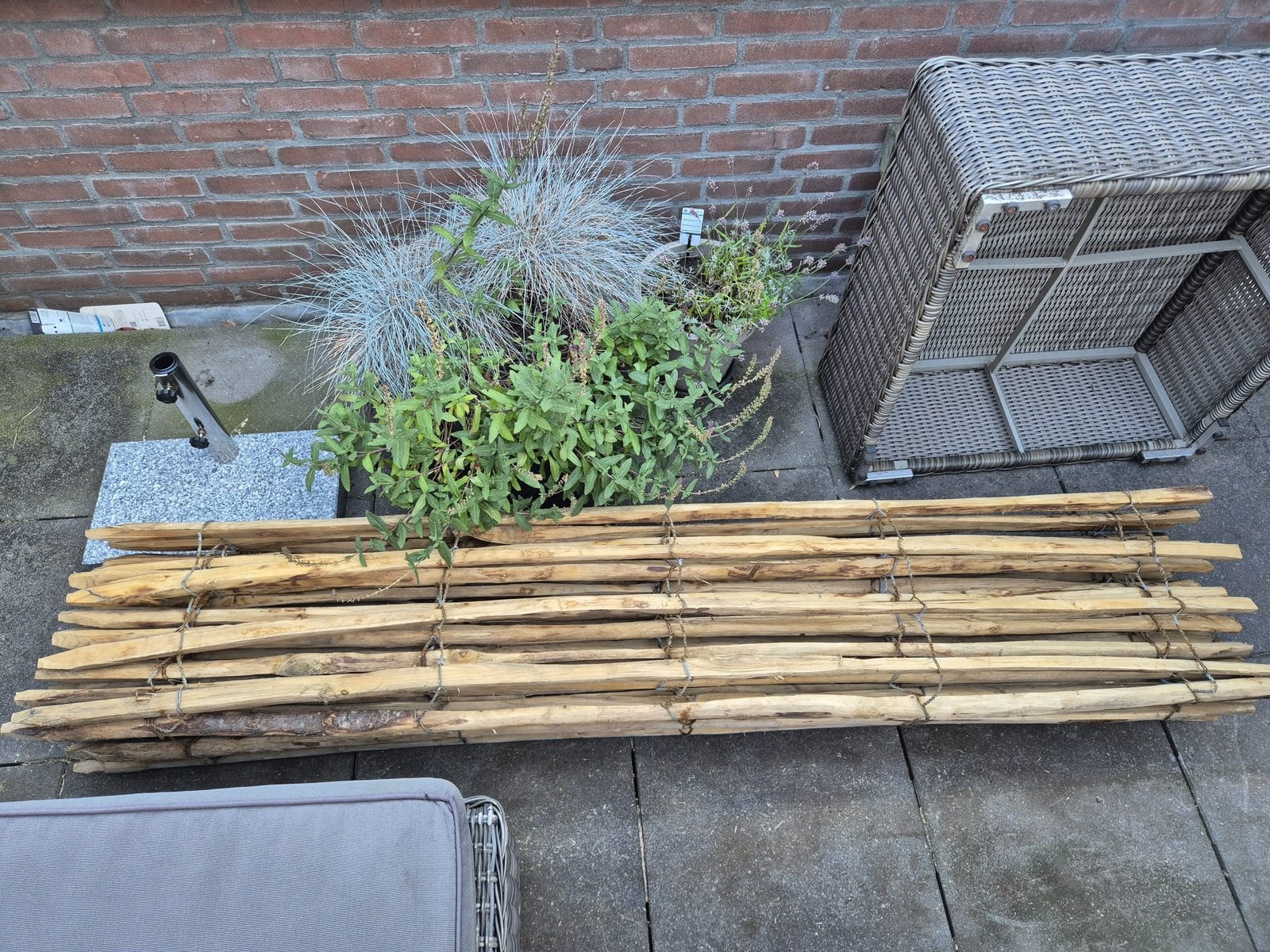 Te koop Schapenhek frans kastanjehout 5x2 mtr., Ophalen, 1 tot 2 meter, Nieuw, 3 tot 6 meter
