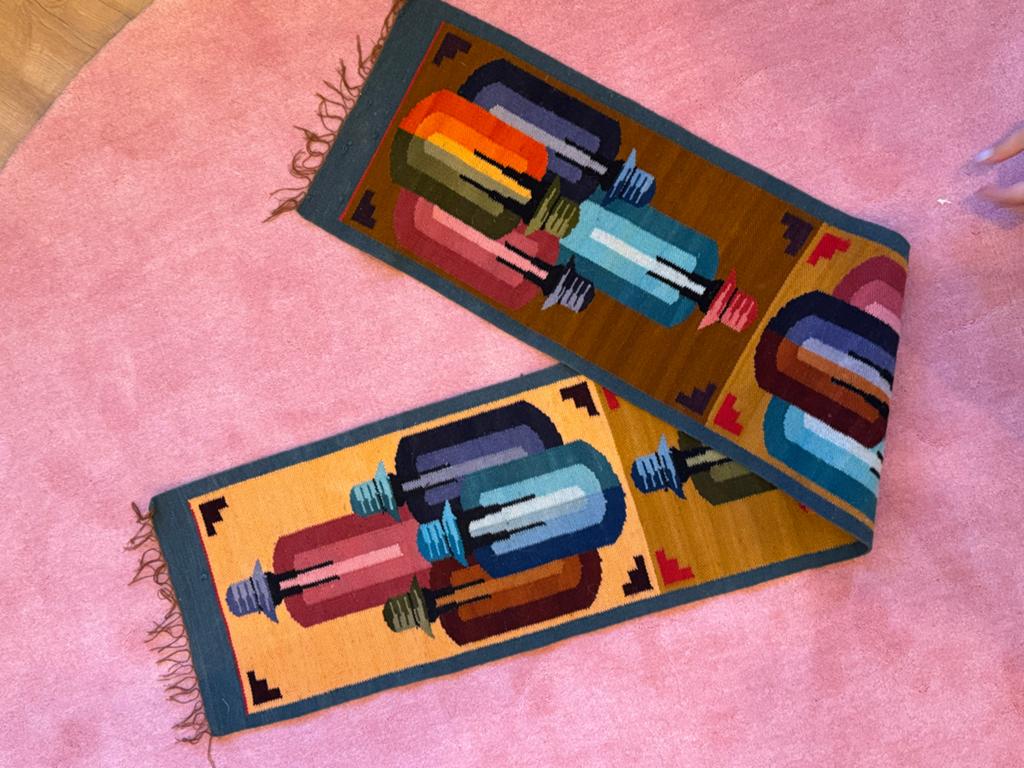 Handgeweven Peruaans wandkleed / tafelloper - Boho stijl, Ophalen of Verzenden, Nieuw