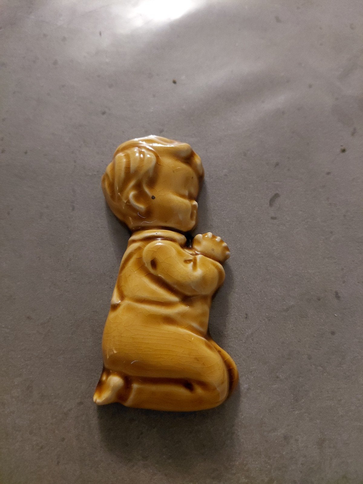 Vintage biddend kindje beeldje, Ophalen