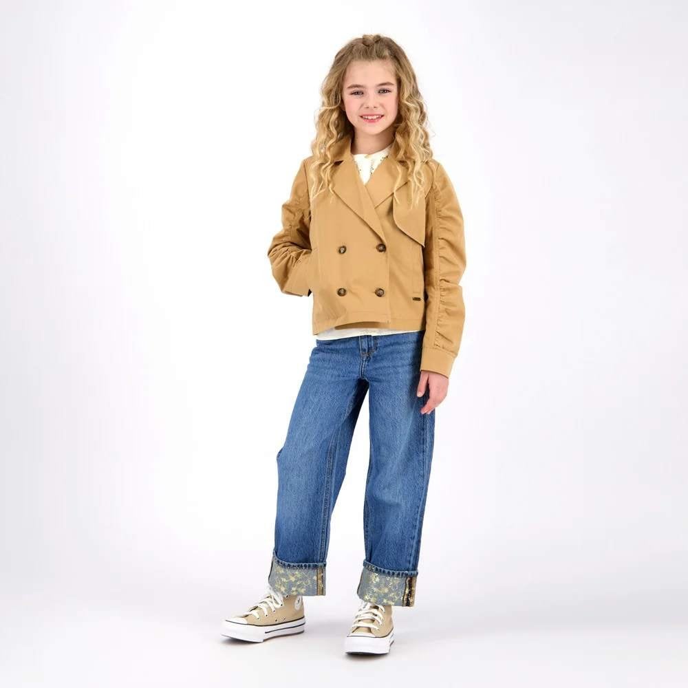 Vingino, Trenny Short Trenchcoat Zand 158/164, Meisje, Nieuw, Ophalen of Verzenden, Vingino