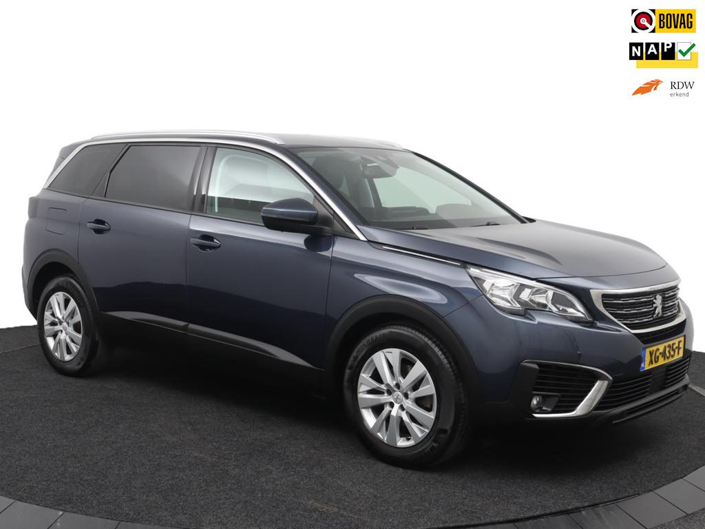 Peugeot 5008 1.2 PureTech I APPLECAR PLAY I CRUISE I LEER I, Voorwielaandrijving, 1199 cc, Blauw, 7 stoelen