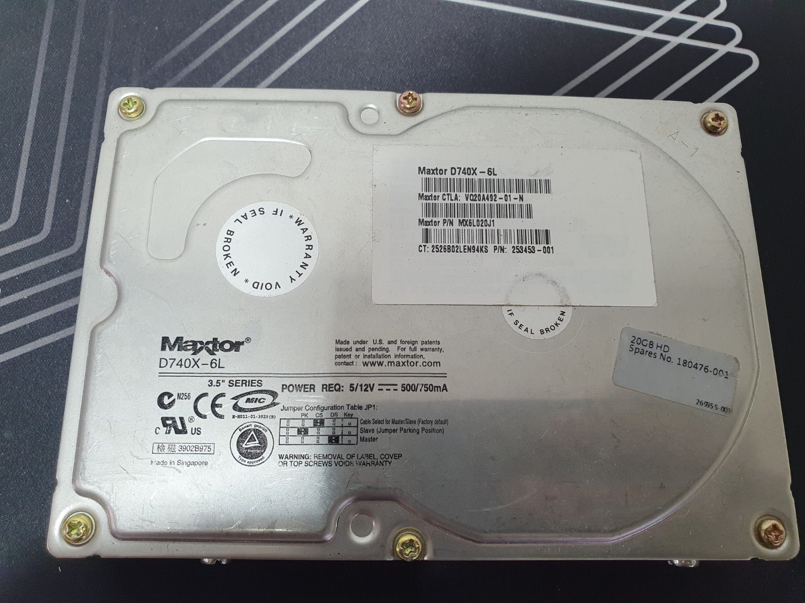 Maxtor D740X-6L 20GB harde schijf – 3.5" IDE (PATA), Computers en Software, Harde schijven, Maxtor, Intern, Gebruikt, 20 GB