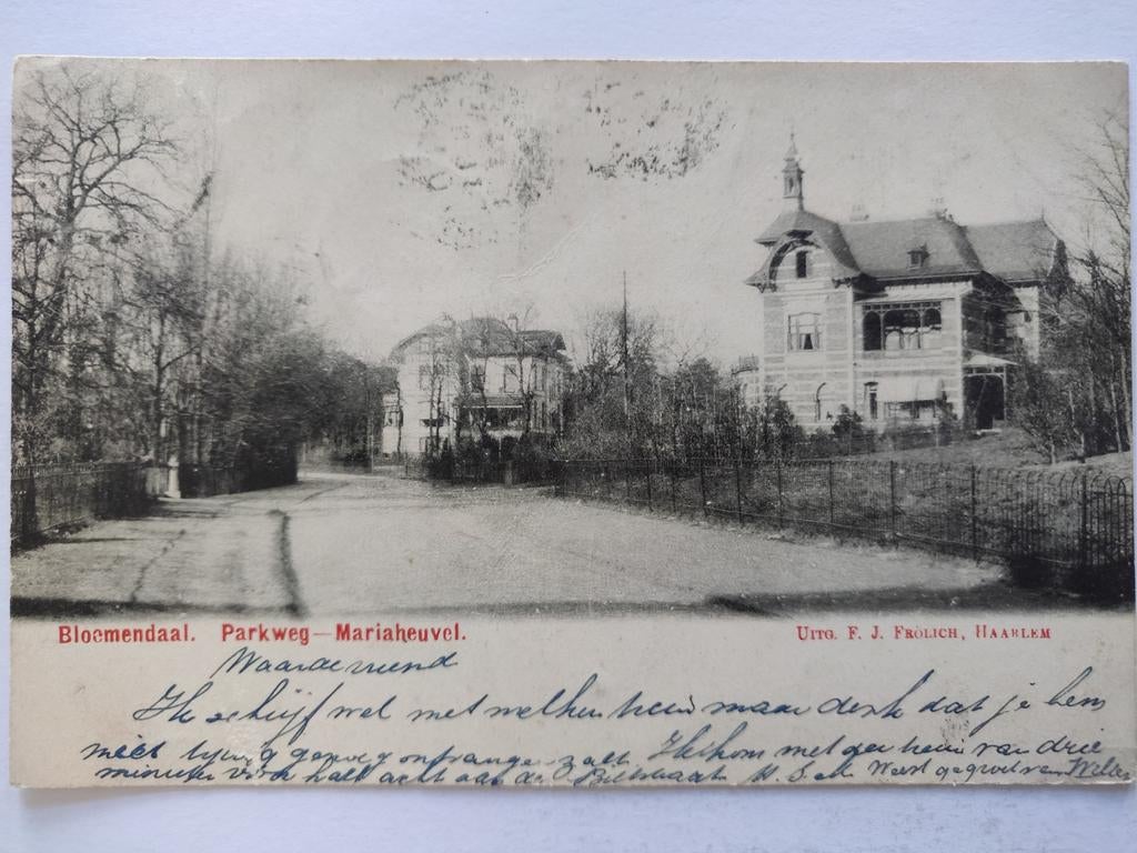 X523 Bloemendaal 1901 2x Kleinrond Jutphaas Amsterdsm Antw, Ophalen of Verzenden, Voor 1920, Noord-Holland
