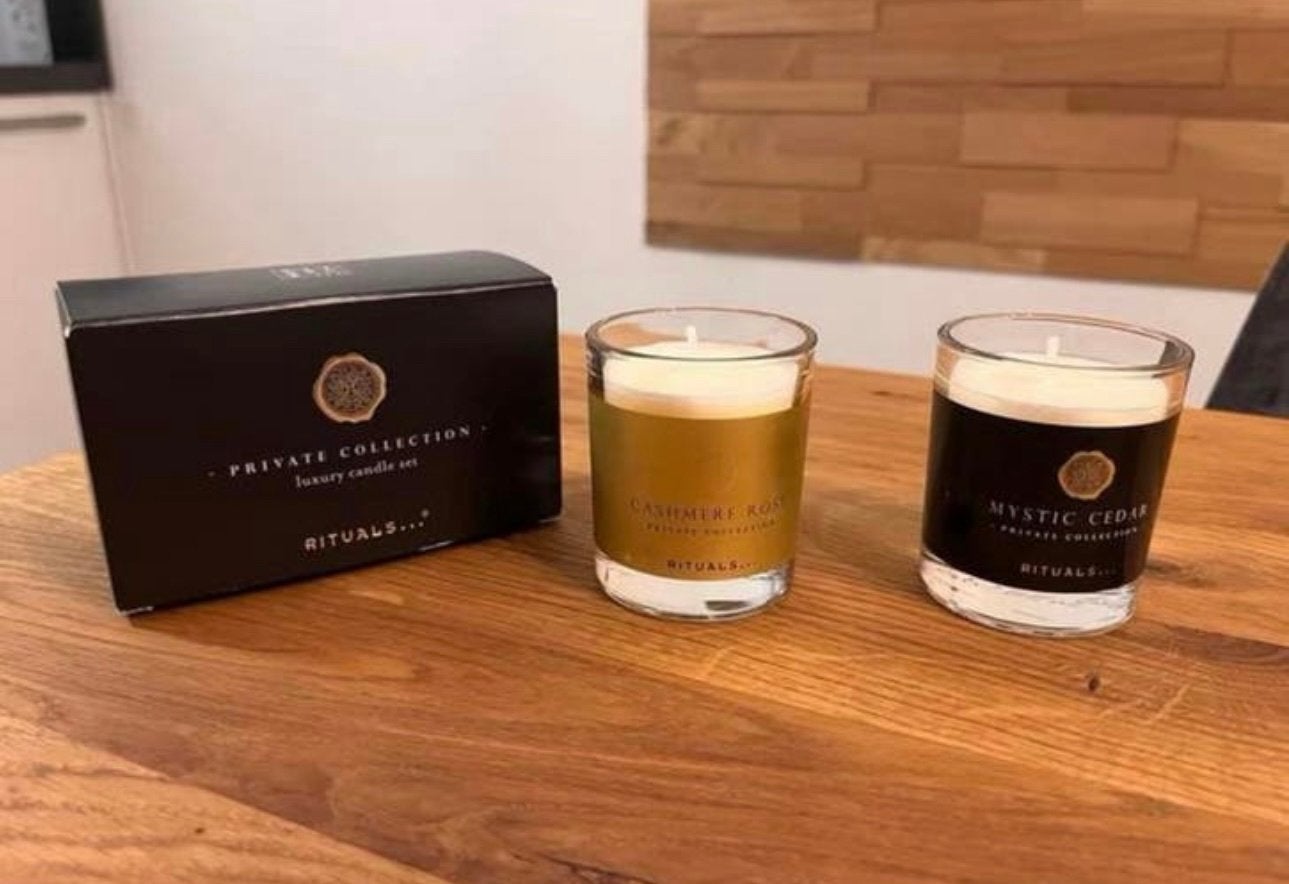 Rituals Private Luxury kaarsen set, Huis en Inrichting, Woonaccessoires | Kandelaars en Kaarsen, Ophalen, Zo goed als nieuw, Rituals