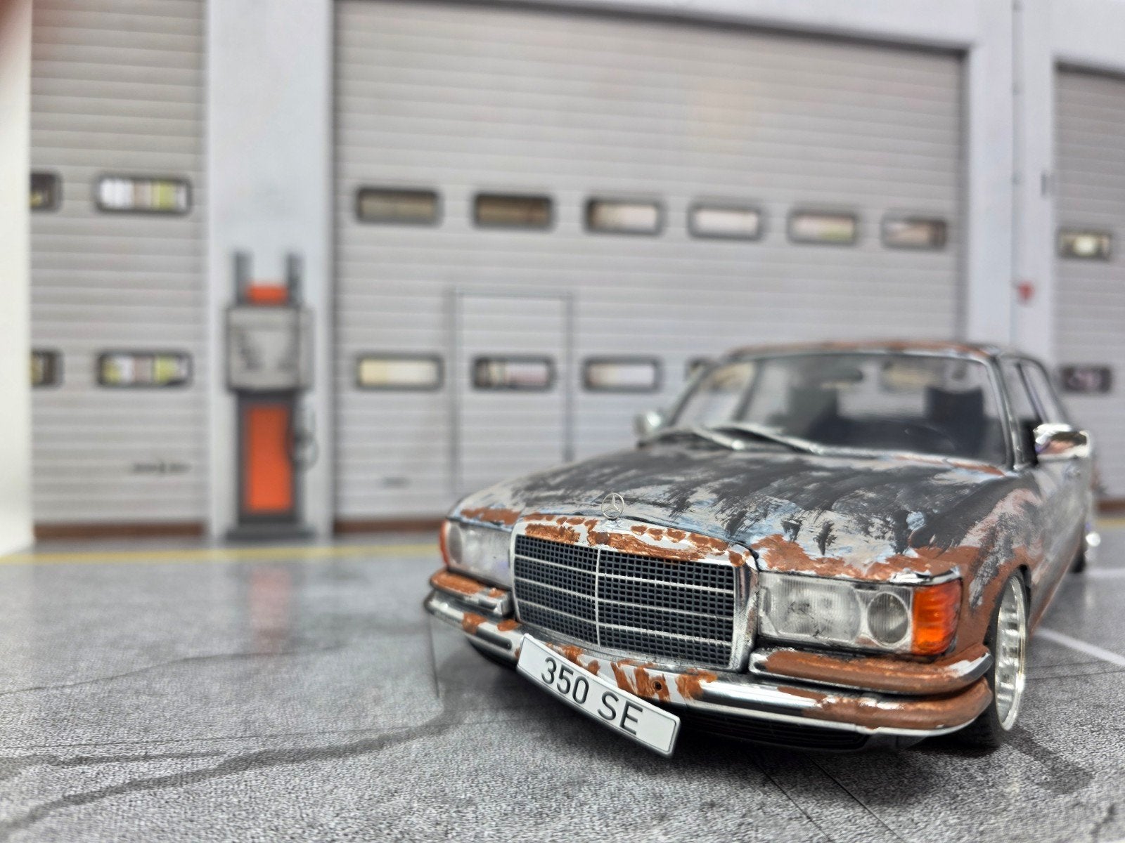 Mercedes 350SE W116 1:18 in OVP Ratlook One of a Kind, Hobby en Vrije tijd, Modelauto's | 1:18, Ophalen of Verzenden, Zo goed als nieuw